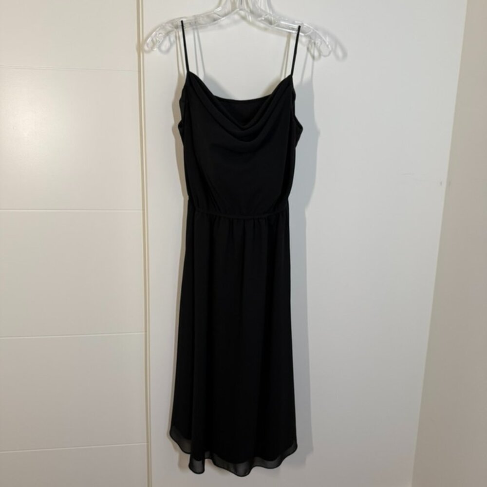 1950s Vintage Black Midi-length Dress Size S